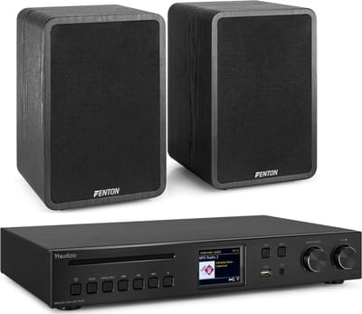 Fenton HiFi stereo set met 2 speakers en tuner - Met Bluetooth, DAB+, FM en internetradio - 200W