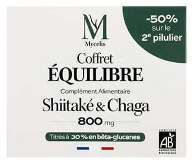 Phytalessence Coffret Equilibre Shiitaké Bio 60 capsules + Chaga Bio 60 capsules