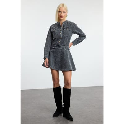 Dames mini-jurk met textuur, lange stijl/avondjurk, normale stijl