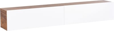 GLADSTONE - Wandgemonteerd TV-meubel - Wit/Bruin - 180 cm - Vezelplaat