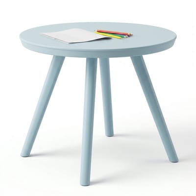 Cheqo® Kindertafel Rond - Speeltafel - Kunststof - Knutseltafel - Tekentafel - Activiteitentafel - Kleurtafel - Plastic Tafel - Blauw - voor Peuters - voor Kinderen - voor Kleuters - Kinderkamer - Speelhoek - Slaapkamer - Speelkamer