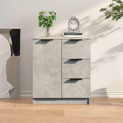 vidaXL - Dressoir - 60x30x70 - cm - bewerkt - hout - betongrijs