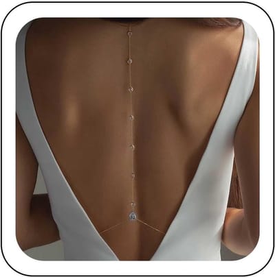 Elegante Body Necklace met Kristallen en Strass voor Bruiloft, Strand en Avondkleding voor Dames