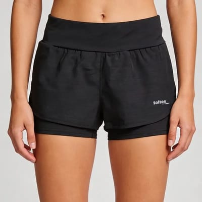 Softee Dual-fit damesshort zwart - S