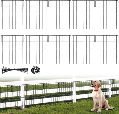 Tuinhek 10 stuks - Dierenafscheiding 42x30,5 cm - Hek voor honden, tuin, gazon - Ideaal voor groentetuinen