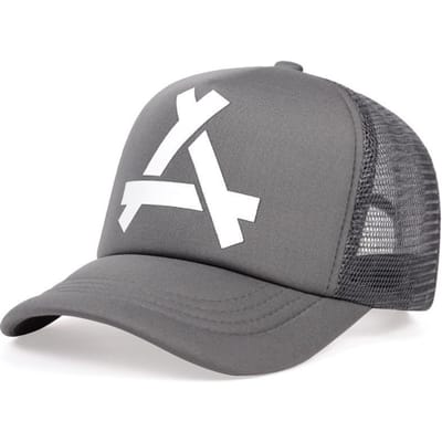 Amerikaanse straat veelzijdige letter A mesh ademende baseballpet voor mannen en vrouwen, zomer zonbescherming gebogen klep eendenbek ca One Size