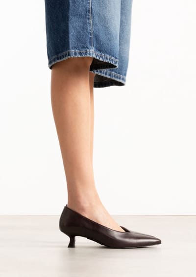 Sacha - Dames - Bordeaux rode leren pumps - Maat 36