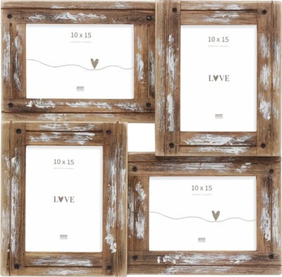 Deknudt Frames multifotolijst S67UD1 P4 - driftwood - 4 foto's 10x15