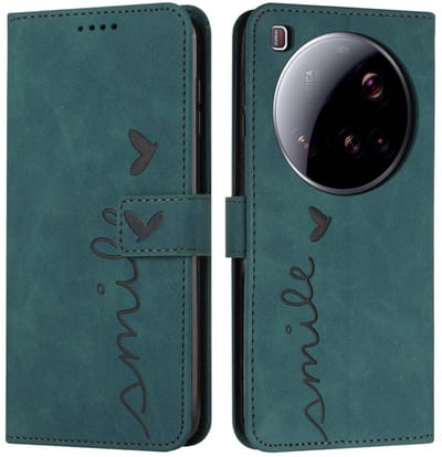 Coverup Hoesje - Geschikt voor Xiaomi 15 Ultra Hoesje - Coverup Smile Book Case - Groen