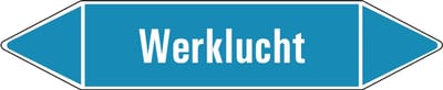 Werklucht leidingmarkering op vel 126 x 26 mm - 5 per vel