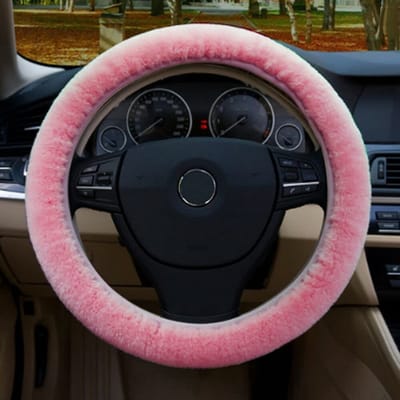 Dailygoody - Roze stuurhoes - Winter warm - Universeel - Pluizig