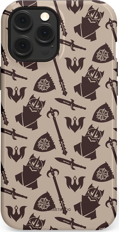Casetastic Hoesje Geschikt voor Apple iPhone 12 Pro Max Magsafe - Stijlvolle Beschermende Duo-layer Case - Eeuwige paladin