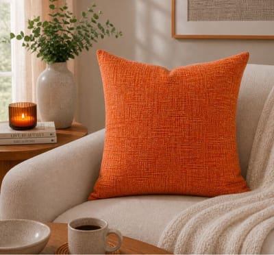 Timeless Linen Collection Kussenhoes - Oranje - 45x45 cm