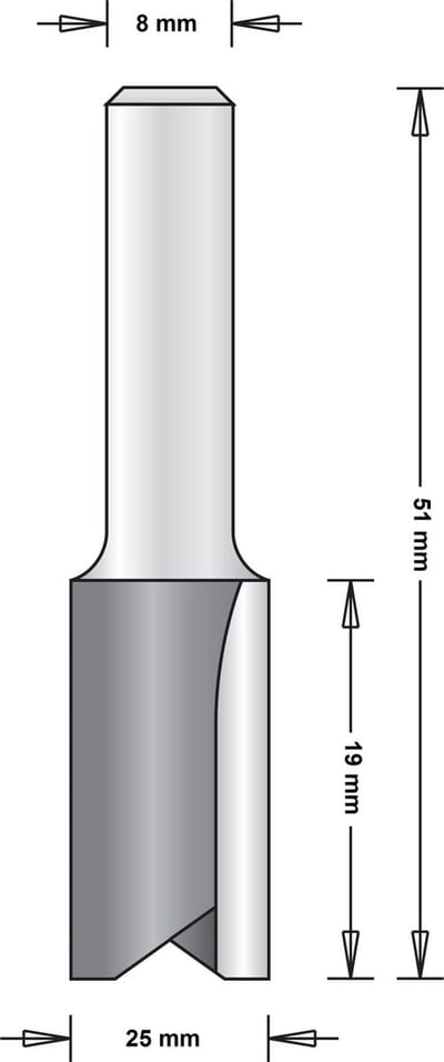 HiKOKI - Groeffrees 25x51 mm 754075