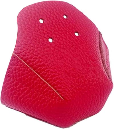 Rolschaats Beschermers - Schaats Teenkapjes - Schoenen Beschermen - Synthetisch Leer - 3.5 inch - Rood
