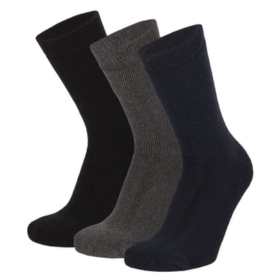Apollo - Thermosokken kinderen - Blauw/Grijs/Zwart - Maat 27/30 - Wintersokken kind - warme sokken kinderen - Warme sokken kinderen