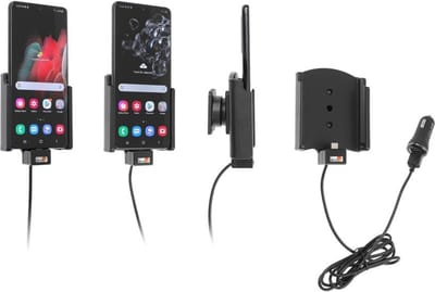 Brodit houder geschikt voor Samsung Galaxy S20/S21 Ultra Actieve houder met 12V USB plug