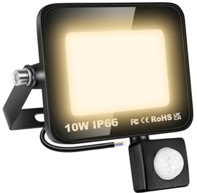 LED Spotlight 10W met Bewegingssensor - 1000 Lumen Buitenverlichting