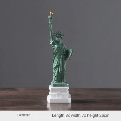 Statue de la Liberté Modèle Accessoires de bureau Objets de collection Souvenirs de voyage New York Bureau Maison Décoration intérieure de la pièce 26x8x7cm black
