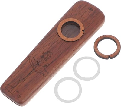 Houten Kazoo Instrument - Muziek Speelgoed - Muziek Maken - Gemakkelijk Te Spelen - 9.3 x 2.5 x 0.7 cm