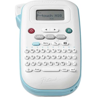 Labelprinter Brother P-touch Btag PT-N10 draagbaar qwerty 12mm wit