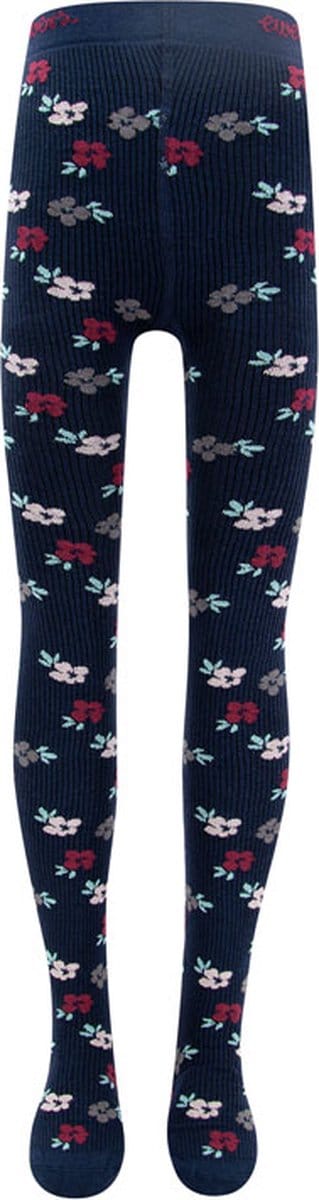 Ewers Maillot Kindermaat - Fijne Rib en Bloemetjes Roze & Grijs & Rood - Donkerblauw-80/86