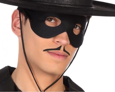 Zwarte potlood/zorro snor - verkleed accessoire plaksnorren - kinderen/volwassenen