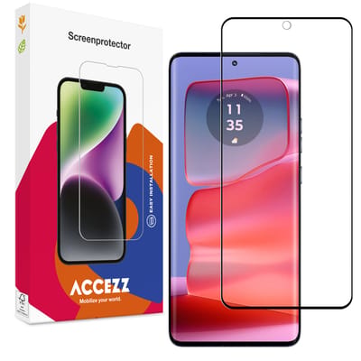 Accezz Screen Protector - Geschikt voor Motorola Edge 50 Pro - Gehard Glass Full Cover