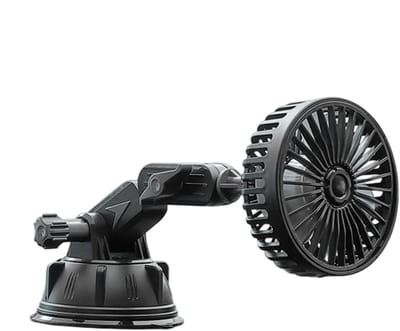 Autoventilator - Auto koeler - Rijden verkoelen - 360 graden draaibaar - Compact - Zwart