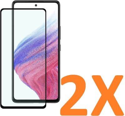 Volledige dekking Screenprotector Glas - Tempered Glass Screen Protector Geschikt voor: Samsung Galaxy A73 5G - 2x
