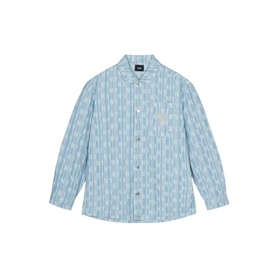 Veste en jean à rayures florales MLB New York Yankees SS24 Vestes unisexes Bleu clair 3ADRM0341-50BLL XS white