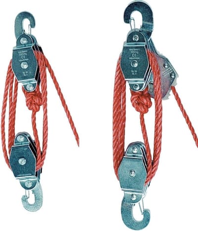 Takel 300 kg - Trekker Spanband - Zwaar Werk Optillen - Zonder Kabelrem - 25m Hefhoogte - rood