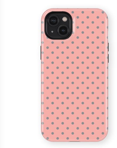 Polka Dots Hoesje geschikt voor iPhone 14 Plus | Geschikt Voor Mag | Stippen Design Backcover geschikt voor iPhone 14 Plus Soft Grey Dots