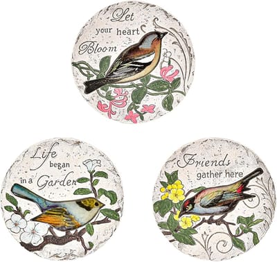 Tuin Stapstenen - Wandelpad Tegels - Tuin Decoratie - Vogelpatroon Ontwerp - 3 Stuks 26cm