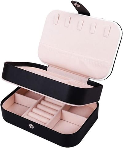 Sieradenhouder Opbergdoos - Juwelendoosje Organizer - Sieraden Opbergen - Ingebouwde Spiegel - 16x11x6cm - C