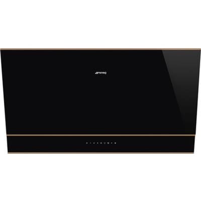 SMEG Wandkap Afzuigkap, Wandkap, Dolce Stil Novo, Zwart, 90 cm, A+