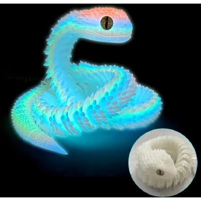 Gelede Slang Figuur 3D Geprint Realistisch Flexibel Beweegbaar Fidget Speelgoed voor Bureau Decoratie - Simulatie Dier Model Creatief Cadeau 30cm