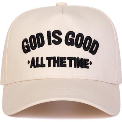 Unisex God Is Goed Letter Borduurwerk Baseballpetten Lente Herfst Buiten Verstelbaar Casual Petten Zonbescherming Pet Sportpet black