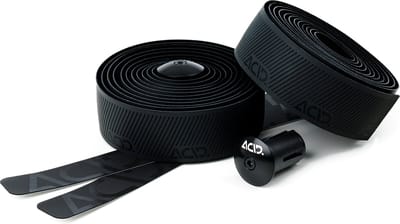 ACID stuurlint - Stuurtape met gelstrips- Microvezels en nanofinishing - Inclusief aluminium expander-eindplug - Dikte 3,5 mm - Polyurethaan - L2000xB30xD3,5 mm - Zwart
