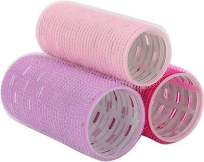 Haarrollers voor Curtain Bangs - 3 Stuks Zelfklevende Haarrollers met Clips voor Makkelijk Stylen en Krullen, Ideaal Haarstyling Gereedschap