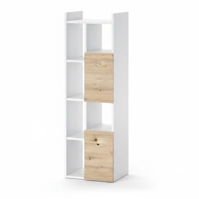 Vicco Alf Badkamerkast – 36 x 117 cm met 2 laden Wit
