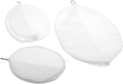 Waszakken Set - Wasnetten Rits - Kleding Beschermen - Verschillende Maten - 3 Stuks - Wit