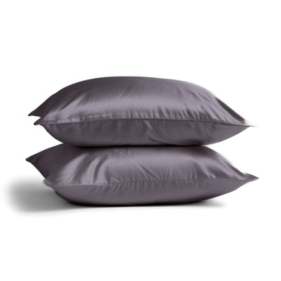 2x Zijden Kussensloop 80x80cm Antraciet Hotelsluiting 19 Momme - Kussensloop set - Luxe Silk Kussensloop 100% moerbei zijde - Zijde kussensloop - Silk Heaven - 80x80cm / Hotelsluiting