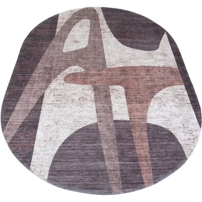 Vloerkleed Form - Ovaal 200 x 290 cm - Design Vloerkleed met Geometrisch Patroon