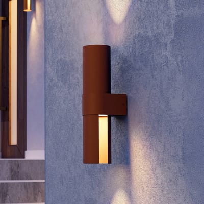 EGLO Montelauro Wandlamp Buiten - 32 cm - Roestbruin - Instelbaar wit licht (warm, neutraal en daglicht)