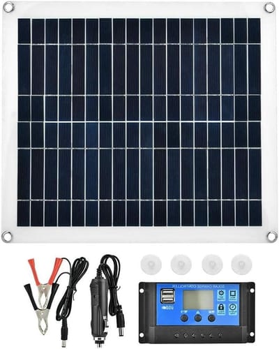 Zonnepaneel Kit - Flexibel Paneel - Energie Opwekken - Hoge Efficiëntie - 25W - Zwart