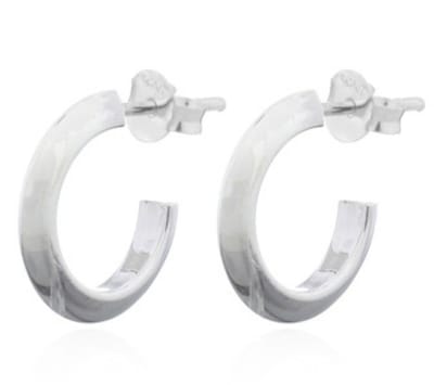 Joy|S - Zilveren oorbellen - oorringen stud - 16 mm / 3 mm
