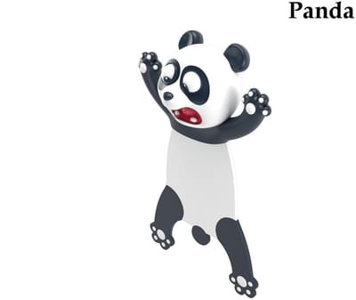 BukkitBow - Boekenlegger Panda - Grappige Bladwijzer voor Boeken - Leesaccessoires - Cadeau voor Boekenliefhebber - Zwart/Wit
