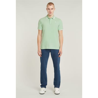 G-Star Dunda Slim Stripe Polo S/s Birds Egg Green Maat: S | Poloshirts Outlet | Heren | Groen