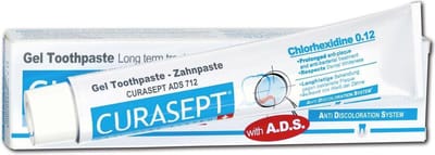 Curasept tandpasta chloorhexedine 0.12% 75 ml  2 tubes